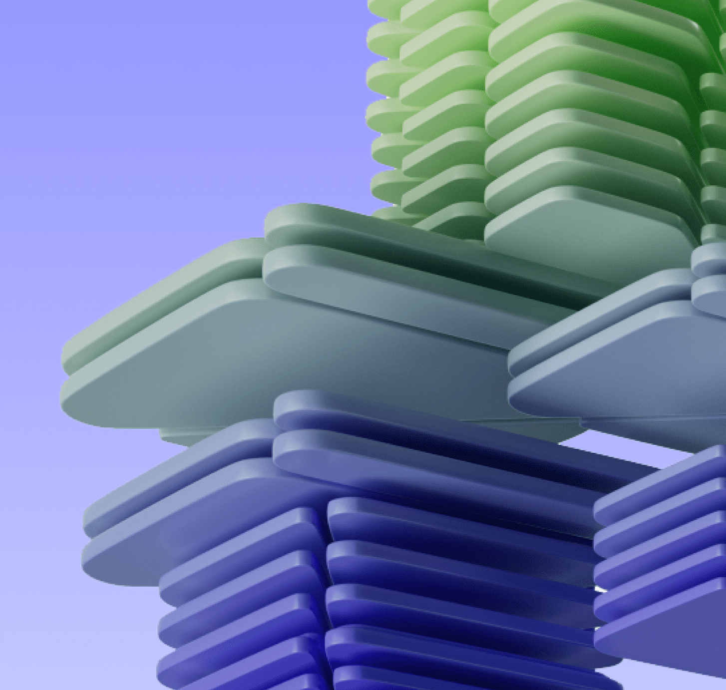 Hero Bounty Castle graphic illustration of a stack of abstract square tiles